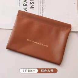 Mini Portable Storage Pouch for Headphones, Coins, Lipstick | Auto Close PU Bullet Storage Bag