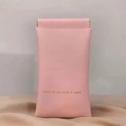 Mini Portable Storage Pouch for Headphones, Coins, Lipstick | Auto Close PU Bullet Storage Bag