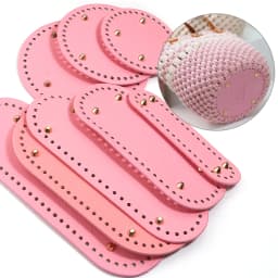 1pc/lot Colorful Long PU Leather Bag Bottom Hand-woven Bag Rivets Baseplate For DIY Handbag Cushion Pad Base Accessories