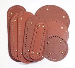 1pc/lot Colorful Long PU Leather Bag Bottom Hand-woven Bag Rivets Baseplate For DIY Handbag Cushion Pad Base Accessories