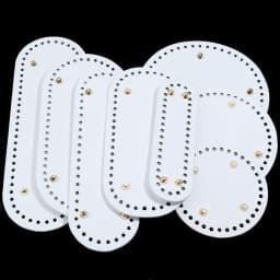 1pc/lot Colorful Long PU Leather Bag Bottom Hand-woven Bag Rivets Baseplate For DIY Handbag Cushion Pad Base Accessories