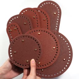 1pc/lot Colorful Long PU Leather Bag Bottom Hand-woven Bag Rivets Baseplate For DIY Handbag Cushion Pad Base Accessories