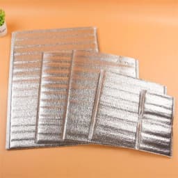 50Pcs/Pack Ice Cold Warm Aluminum Foil Bag Delivery Carrier Drink Storage Insulation Bag with Closure Food Thermal Cooler Bag