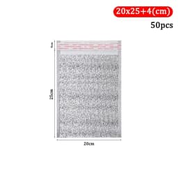 50Pcs/Pack Ice Cold Warm Aluminum Foil Bag Delivery Carrier Drink Storage Insulation Bag with Closure Food Thermal Cooler Bag