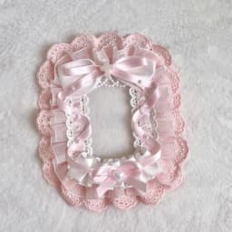 New High Quality Kawaii DIY Card Holder with Ribbon Lolita Lace Photocard Case Idol Display Anime Photo Protector Case Card