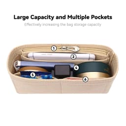 Felt Insert Bag Organizer, Makeup Organizers, Liner Perfect for Brand Women's Handbags For And Cosmetic Bags