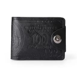 Men's Wallets with 100 US Dollar Pattern Hasp Male Leather Wallet with Zipper Card Holder Coin Pocket Purse Cartera Hombre