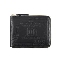 Men's Wallets with 100 US Dollar Pattern Hasp Male Leather Wallet with Zipper Card Holder Coin Pocket Purse Cartera Hombre