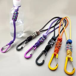 1Pc Water Bottle Holder with Lanyard, Alloy Hook Keychain, Portable Clip for Travel Hiking Backpack Accessory