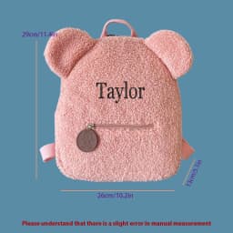 Embroidered Customised Plush Cartoon Teddy Bear Double Shoulder Backpack Casual Backpack Suitable for School Daily Outings Gifts