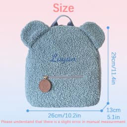 Embroidered Customised Plush Cartoon Teddy Bear Double Shoulder Backpack Casual Backpack Suitable for School Daily Outings Gifts