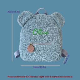 Embroidered Customised Plush Cartoon Teddy Bear Double Shoulder Backpack Casual Backpack Suitable for School Daily Outings Gifts