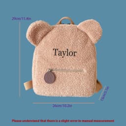 Embroidered Customised Plush Cartoon Teddy Bear Double Shoulder Backpack Casual Backpack Suitable for School Daily Outings Gifts