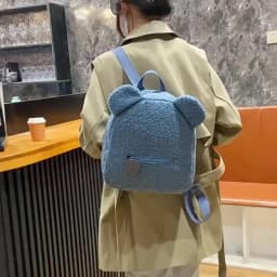 Embroidered Customised Plush Cartoon Teddy Bear Double Shoulder Backpack Casual Backpack Suitable for School Daily Outings Gifts