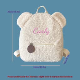 Embroidered Customised Plush Cartoon Teddy Bear Double Shoulder Backpack Casual Backpack Suitable for School Daily Outings Gifts