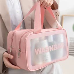 Two Layers Wet-Dry Separation Makeup Bag Portable Toiletry Bag Travel Large Capacity Storage Bag Fitness Swimming Essentials