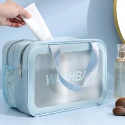 Two Layers Wet-Dry Separation Makeup Bag Portable Toiletry Bag Travel Large Capacity Storage Bag Fitness Swimming Essentials