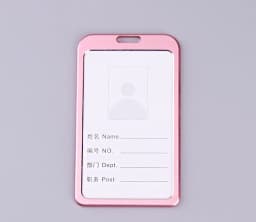 Office Metal Work Identity Badge ID Card Holder Aluminium Alloy Employee Name Cover Business Case Credit Card Holder Wallet