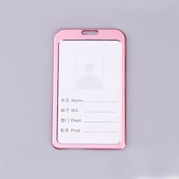 Office Metal Work Identity Badge ID Card Holder Aluminium Alloy Employee Name Cover Business Case Credit Card Holder Wallet