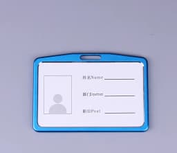 Office Metal Work Identity Badge ID Card Holder Aluminium Alloy Employee Name Cover Business Case Credit Card Holder Wallet