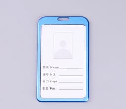 Office Metal Work Identity Badge ID Card Holder Aluminium Alloy Employee Name Cover Business Case Credit Card Holder Wallet