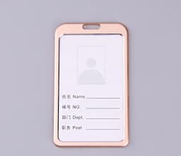 Office Metal Work Identity Badge ID Card Holder Aluminium Alloy Employee Name Cover Business Case Credit Card Holder Wallet