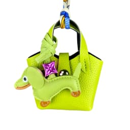 Mini PU Leather Bag For AirPods Case/Lip Balm/Coins With Tiny Dachshund As Decoration-Functional & Decor Leather Pouch-Gift