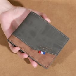 Men's High-capacity Leather Wallet, Small Multi Slot Photo Wallet for Coins, Vintage Wallet