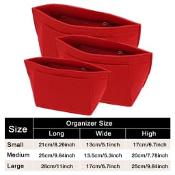 Felt Handbag Organizer Insert, Divider Bag Liner Fit Longchamp Le Pliage Tote, Shape Retaining Purse Organizer