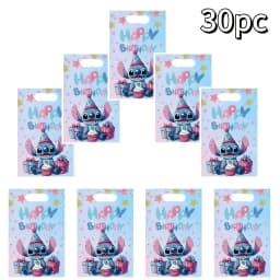 30pcs Disney Stitch Gift Packaging Bag, Cartoon Cute Practical Shopping Bag, Party Supplies, Storage Item Bag