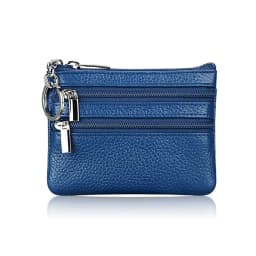PU Leather Money Coin Purse 2024 New with Key Ring Waterproof Pocket Purse Zipper Wear-resistant Credit Card Holoder Male