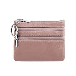 PU Leather Money Coin Purse 2024 New with Key Ring Waterproof Pocket Purse Zipper Wear-resistant Credit Card Holoder Male
