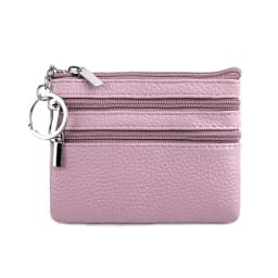 PU Leather Money Coin Purse 2024 New with Key Ring Waterproof Pocket Purse Zipper Wear-resistant Credit Card Holoder Male