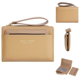 Baellerry Slim Multi-card Short Wallet for Women Luxury PU Leather Noble Female Purse Holder with Multiple Card Slots