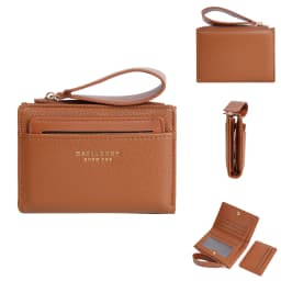 Baellerry Slim Multi-card Short Wallet for Women Luxury PU Leather Noble Female Purse Holder with Multiple Card Slots