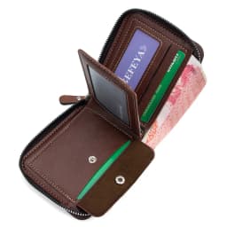 Men's Vintage Short Wallet - Trifold Zipper Coin Purse, Casual Buckle Waist Chain Money Bag, Zero Wallet for Students & Dad Gift