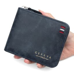 Men's Vintage Short Wallet - Trifold Zipper Coin Purse, Casual Buckle Waist Chain Money Bag, Zero Wallet for Students & Dad Gift