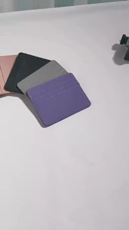 Ultra-thin PU Leather Mini Wallet Slim Bank Credit Card Holder Men's Business Small ID Case for Women Purse 4 Slots Cardholder