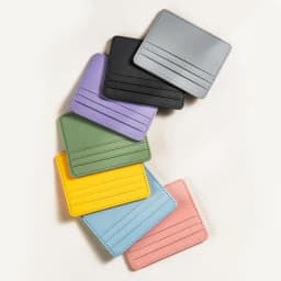 Ultra-thin PU Leather Mini Wallet Slim Bank Credit Card Holder Men's Business Small ID Case for Women Purse 4 Slots Cardholder