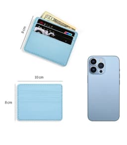 Ultra-thin PU Leather Mini Wallet Slim Bank Credit Card Holder Men's Business Small ID Case for Women Purse 4 Slots Cardholder
