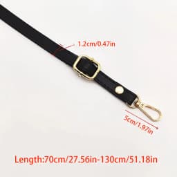 PU Leather Purse Handle Strap 51 Inch Adjustable Length Handbag Strap Replacement DIY Clutch Bag Handle Strap Repair Accessories
