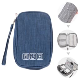 Waterproof Cable Storage Bag, Digital Electronic Organizer Portable USB Data Line ChargerPlug Storage BagTravel Cable Organizer