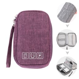 Waterproof Cable Storage Bag, Digital Electronic Organizer Portable USB Data Line ChargerPlug Storage BagTravel Cable Organizer