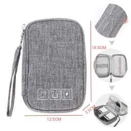 Waterproof Cable Storage Bag, Digital Electronic Organizer Portable USB Data Line ChargerPlug Storage BagTravel Cable Organizer