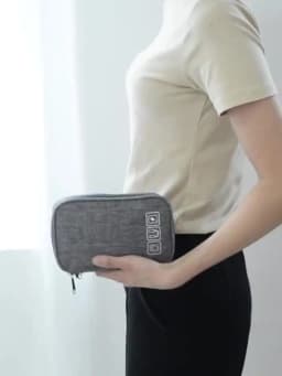 Waterproof Cable Storage Bag, Digital Electronic Organizer Portable USB Data Line ChargerPlug Storage BagTravel Cable Organizer