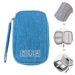 Waterproof Cable Storage Bag, Digital Electronic Organizer Portable USB Data Line ChargerPlug Storage BagTravel Cable Organizer