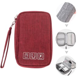 Waterproof Cable Storage Bag, Digital Electronic Organizer Portable USB Data Line ChargerPlug Storage BagTravel Cable Organizer