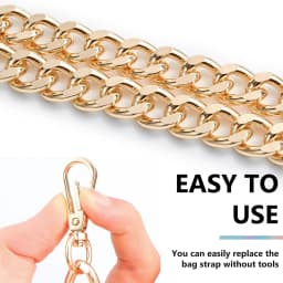 Metal Aluminum Bag Chain Replacement Parts Accessories for Hand-Woven Shoulder Handbag DIY Handmade Detachable Straps