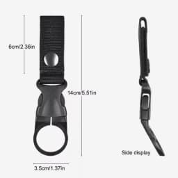 Buckle Hook Water Bottle Holder Clip Climbing Carabiner Belt Backpack Hanger Hooks Water Bottle Nylon Webbing Multifunction Wate