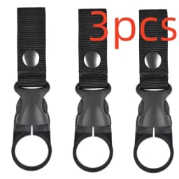 Buckle Hook Water Bottle Holder Clip Climbing Carabiner Belt Backpack Hanger Hooks Water Bottle Nylon Webbing Multifunction Wate